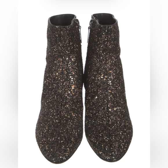 YSL glitter ankle Chelsea boots black gold size 6 - Picture 2 of 6